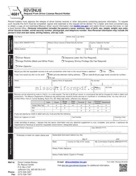 Blank Missouri 4681 Template