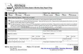 Blank Missouri 5092 Template